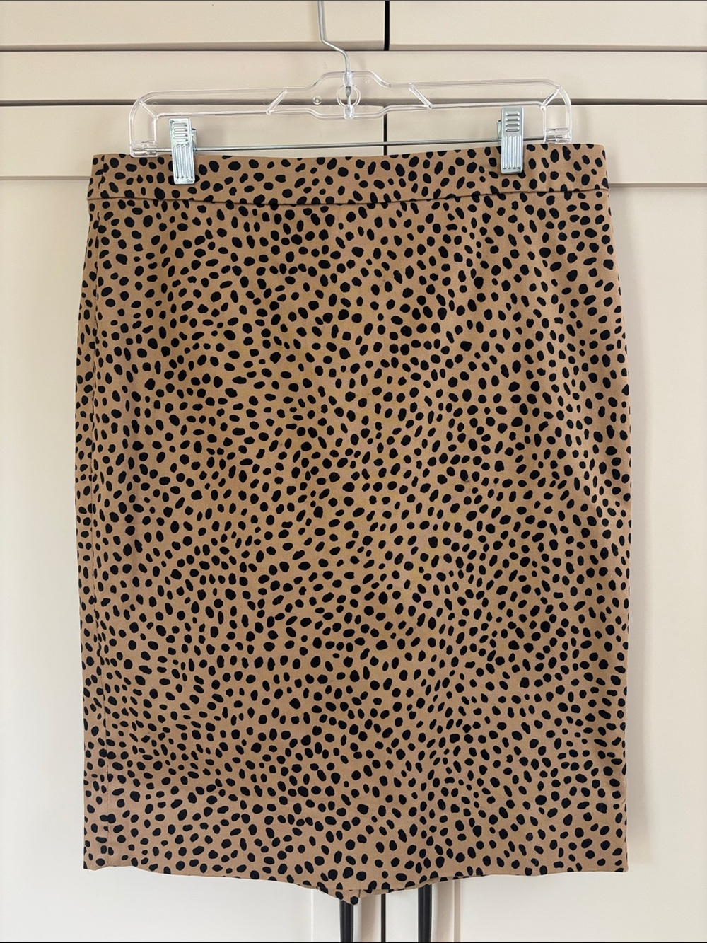 J. Crew Tan Leopard-Spot Pencil Skirt